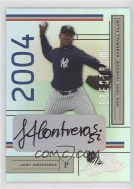 2004 Playoff Absolute Memorabilia - [Base] - Spectrum Gold Signatures #148 - Jose Contreras /25