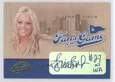 2004 Playoff Absolute Memorabilia - Fans of the Game - Autographs #252FG-2.1 - Jennie Finch (Blue Ink)