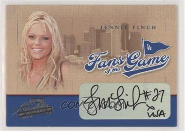 2004 Playoff Absolute Memorabilia - Fans of the Game - Autographs #252FG-2.2 - Jennie Finch (Black Ink)