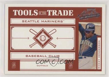 2004 Playoff Absolute Memorabilia - Tools of the Trade - Red #TT-123 - Rickey Henderson /200