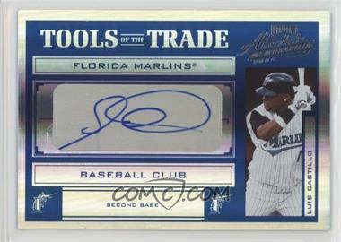 2004 Playoff Absolute Memorabilia - Tools of the Trade - Spectrum Blue Signatures #TT-82 - Luis Castillo /10