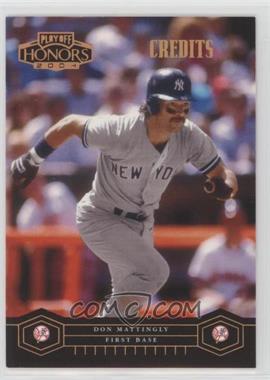 2004 Playoff Honors - [Base] - Credits Bronze #132 - Don Mattingly /100