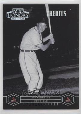 2004 Playoff Honors - [Base] - Credits Silver #183 - Stan Musial /50