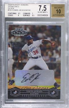 2004 Playoff Honors - [Base] - Silver Signatures #102 - Edwin Jackson /100 [BGS 7.5 NEAR MINT+]