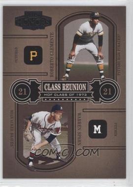 2004 Playoff Honors - Class Reunion #CR-10 - Roberto Clemente, Warren Spahn /1973