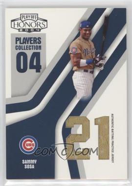 2004 Playoff Honors - Players Collection - Blue Die-Cut Jersey Number Jerseys #PC-83 - Sammy Sosa /250