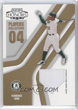 2004 Playoff Honors - Players Collection - Gold Home Plate Jerseys #PC-91 - Terrence Long /10