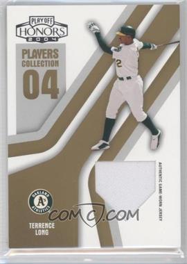2004 Playoff Honors - Players Collection - Gold Home Plate Jerseys #PC-91 - Terrence Long /10