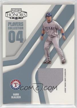 2004 Playoff Honors - Players Collection - Platinum Home Plate Jerseys #PC-32 - Hank Blalock /25