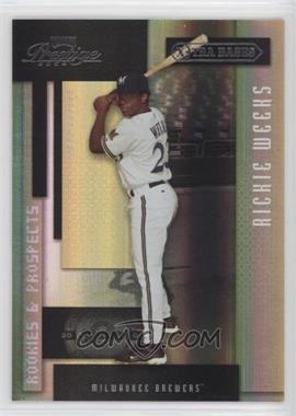 2004 Playoff Prestige - [Base] - Xtra Bases Black #103 - Rookies & Prospects - Rickie Weeks /75