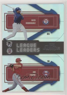 2004 Playoff Prestige - League Leaders Double - Holo-Foil #LLD-1 - Alex Rodriguez, Jim Thome /10 [Noted]