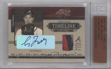 2004 Playoff Prime Cuts - Timeline - Materials Prime Signatures #T - 19 - Greg Maddux /50 [BGS Authentic]