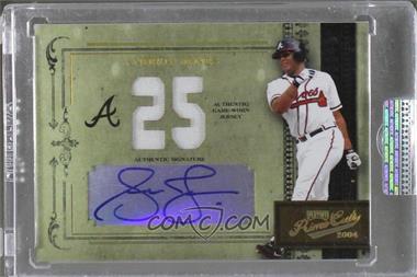 2004 Playoff Prime Cuts II - [Base] - Jersey Number Signature Materials #82 - Andruw Jones /5
