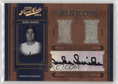 2004 Playoff Prime Cuts II - MLB Icons - Signature Material Combo #MLB-17 - Duke Snider /25