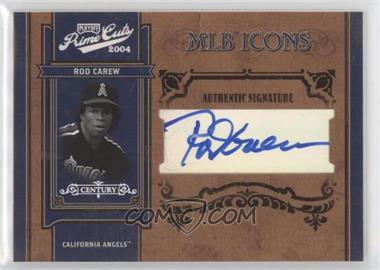 2004 Playoff Prime Cuts II - MLB Icons - Silver Century Autographs #MLB-24 - Rod Carew /29