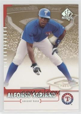 2004 SP Authentic - [Base] - Gold #13 - Alfonso Soriano /99
