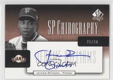 2004 SP Authentic - SP Chirography - Bronze Black & White #CA-JW - Jerome Williams /60