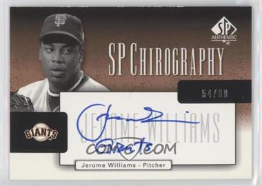 2004 SP Authentic - SP Chirography - Bronze Black & White #CA-JW - Jerome Williams /60