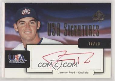 2004 SP Authentic - USA Signatures - Red Ink #USA-10 - Jeremy Reed /50
