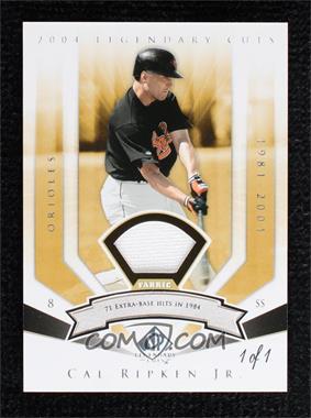 2004 SP Legendary Cuts - [Base] - Significant Fact Materials #15 - Cal Ripken Jr. /1