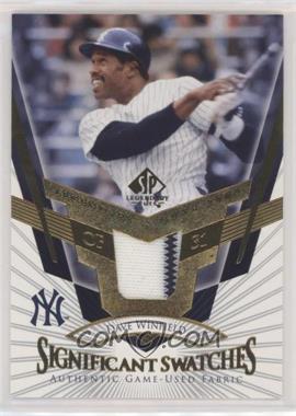 2004 SP Legendary Cuts - SIGnificant Swatches #SS-DW - Dave Winfield