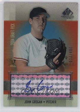 2004 SP Prospects - Autographed Draft Picks Tier 3 #GR - John Grogan /400