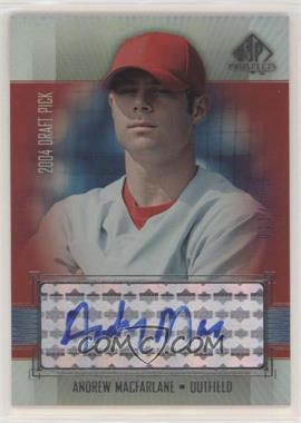 2004 SP Prospects - Autographed Draft Picks Tier 3 #MA - Andrew Macfarlane /400