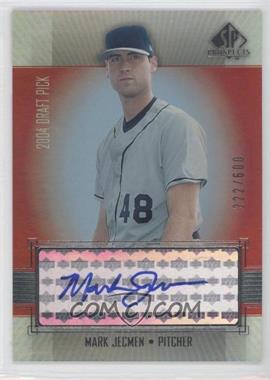 2004 SP Prospects - Autographed Draft Picks Tier 3 #MJ - Mark Jecmen /600