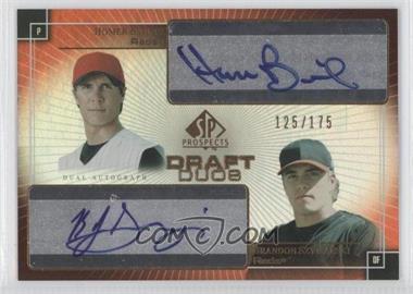 2004 SP Prospects - Draft Duos Autographs #DD-BS - Homer Bailey, Brandon Szymanski /175