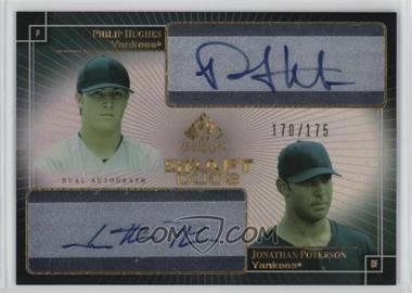2004 SP Prospects - Draft Duos Autographs #DD-HP - Phil Hughes, Jonathan Poterson /175