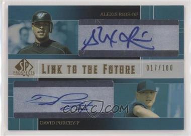 2004 SP Prospects - Link to the Future Dual Autographs #LF-RP - Alex Rios, David Purcey /100