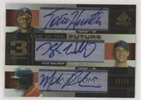 Torii Hunter, Kyle Waldrop, Mark Robinson #/50