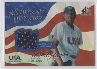2004 SP Prospects - USA Baseball National Honors #NH-RR - Ricky Romero