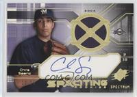 SPx Auto Rookie Jerseys - Chris Saenz #/25