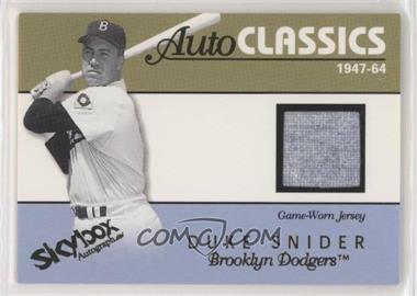 2004 Skybox Autographics - AutoClassics - Memorabilia #AM-DS - Duke Snider /350