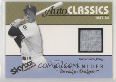 2004 Skybox Autographics - AutoClassics - Memorabilia #AM-DS - Duke Snider /350