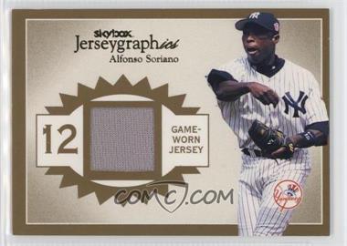 2004 Skybox Autographics - Jerseygraphics - Gold #J-AS - Alfonso Soriano /25