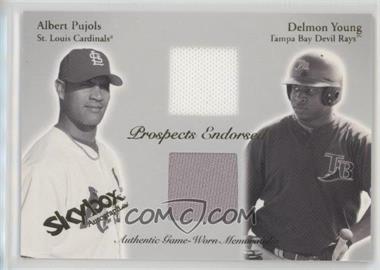 2004 Skybox Autographics - Prospects Endorsed Dual - Jerseys #PEJ-AP/DY - Albert Pujols, Delmon Young /500