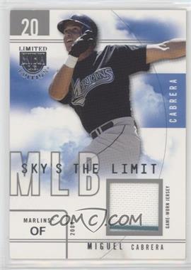 2004 Skybox Limited Edition - Sky's the Limit - Silver Jerseys #SL-MC - Miguel Cabrera /50