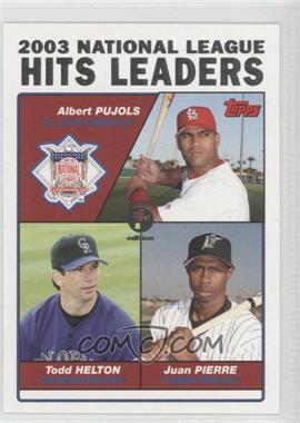 2004 Topps - [Base] - 1st Edition #344 - League Leaders - Albert Pujols, Todd Helton, Juan Pierre