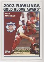 Rawlings Gold Glove Award - Michael Matheny [Noted]