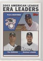 League Leaders - Pedro Martinez, Esteban Loaiza, Tim Hudson [EX to NM]