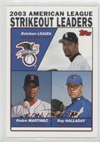 League Leaders - Esteban Loaiza, Pedro Martinez, Roy Halladay