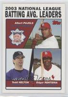 League Leaders - Albert Pujols, Todd Helton, Edgar Renteria [EX to NM]