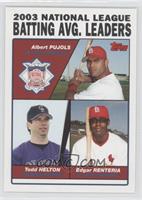 League Leaders - Albert Pujols, Todd Helton, Edgar Renteria