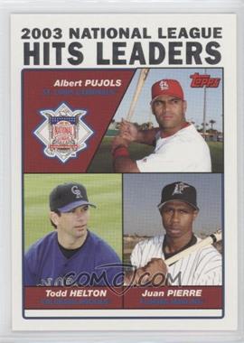 2004 Topps - [Base] #344 - League Leaders - Albert Pujols, Todd Helton, Juan Pierre