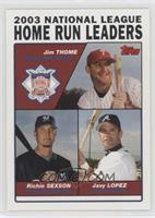 League Leaders - Jim Thome, Richie Sexson, Javy Lopez