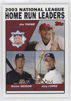 League Leaders - Jim Thome, Richie Sexson, Javy Lopez