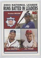 League Leaders - Preston Wilson, Gary Sheffield, Jim Thome [EX to NM]