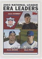 League Leaders - Jason Schmidt, Kevin Brown, Mark Prior [EX to NM]